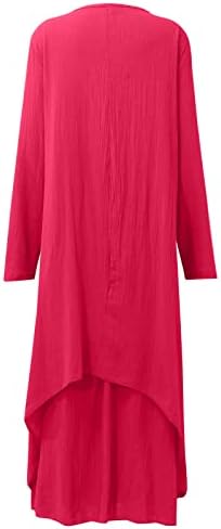 Vestido de Firero Maxi para Mulheres Plus Tamanho Vestidos Vintage Casual Casual Campeadas Irregular Caftan Vestido com bolsos