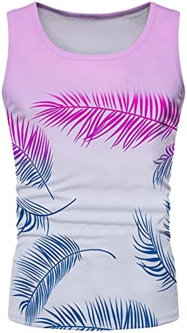Camisas de treino de verão bmisegm para homens tanques de moda de verão masculino top casual sports sports praia litoral impressão de primeira colete