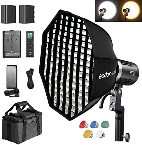 Kit de luz LED de Godox ML60bi, luz de vídeo LED de handheld, luz LED bi-colorida 2800K-6500K, CRI 96+