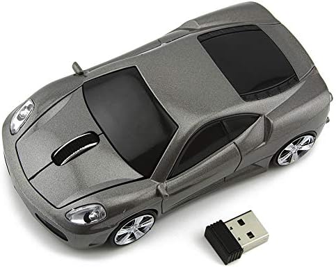 FirstMemory Car Mouse Wireless 2.4g Cool Sport Sport Race Car Mouse Optical Mouse 1600 DPI para Computador