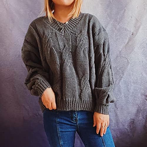 Moda feminina outono e inverno impressão de malha de manga longa suéter de pulôver casual suéter casual