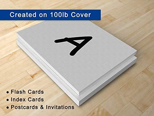 Cardstock 4x6 branco em branco para cartões de índice ou flash - papel de tampa de 100 lb pesado e grosso