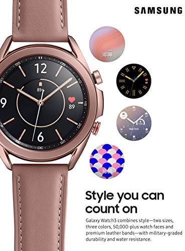 Samsung Galaxy Watch 3 Smart Watch com monitoramento avançado de saúde, rastreamento de fitness