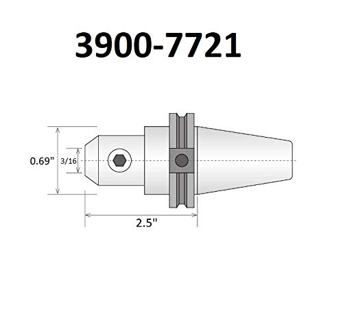 Série Pro por HHIP 3900-7721 3/16 CAT 40 Lange V. Titular do moinho de extremidade com profundidade de medição