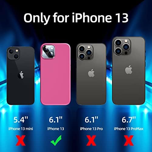 JTWIE [5 em 1 para iPhone 13 Case 6,1 polegadas, com 2 pacote protetor de tela + 2 protetor de lente de