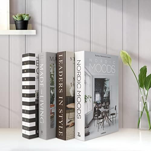 4 Pacote livros falsos para decoração, livros decorativos de moda moderna Ediactcyl para decoração