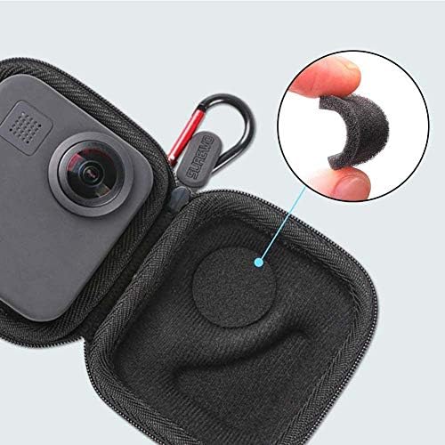 PCTC Mini Carry Case Proteção portátil transportando bolsa de armazenamento de bolso Bolsa de viagem para a câmera de ação GoPro Max, ajuste com acessórios de caixas para Go Pro Max