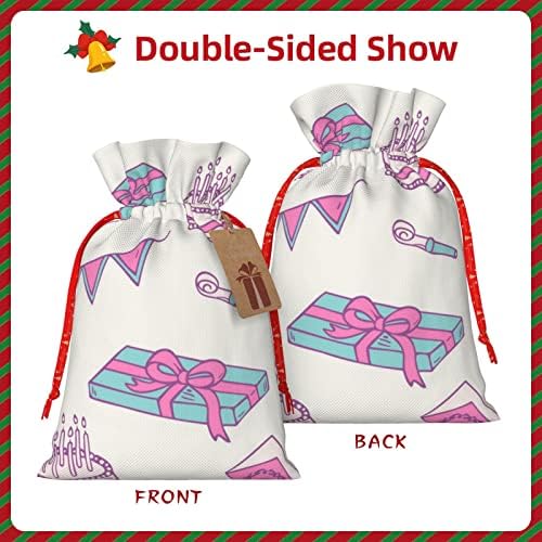 Sacos de presente de traço de natal de Natal-aparty-gift-rink apresenta sacos de embalagem sacos de embrulho de embrulho de presente de natal bolsas médias