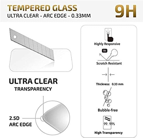 Pacote New'C de 3, protetor de tela de vidro para Xiaomi 11t 5g / xiaomi 11t Pro 5g, anti-arranhão, anticangingprints,