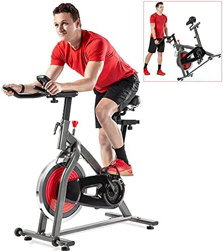 Bicicleta de pedal portátil, bicicleta de bicicleta de bicicleta de ciclismo, guidão e assento ajustáveis ​​de 4 vias, monitoramento da taxa de pulso de monitor, para treino em casa