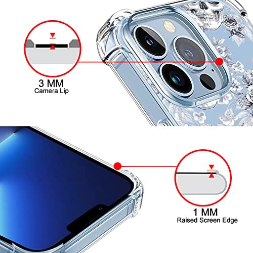 Oi espaço compatível com iPhone 13 Pro Max Case 2021 6,7 polegadas, Esqueleto de Esqueleto Ultra