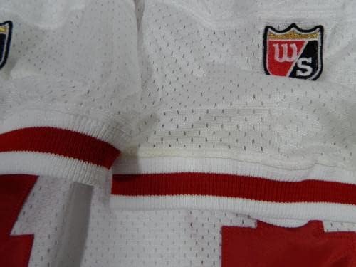 1995 San Francisco 49ers Steve Wallace 74 Jogo emitido White Jersey 52 Dp34399 - Jerseys de Jerseys usados