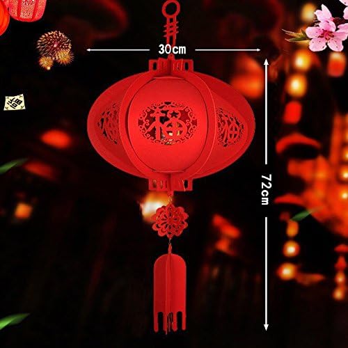 Festival chinês e lanterna de papel de celebração, lanterna chinesa Lucky Red Fu 3D Puzzle