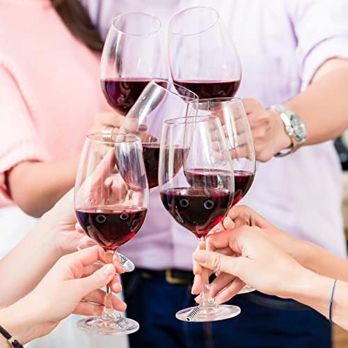 GNOLLKO 16PCS WINE GLASS, encantos de vinho para copos de caule, marcadores de vidros de vinho, presentes de degustação de vinhos Favorias de decoração de decoração de suprimentos