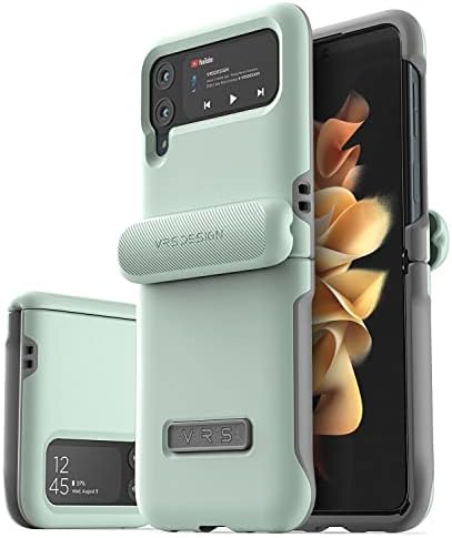 VRS Design Terra Guard Modern for Galaxy Z Flip 3, Caso de proteção semi-automático compatível com Galaxy Z Flip 3 5G