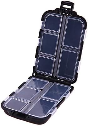 10 Compartimentos Mini caixa de armazenamento de caixa de pesca de caixa de pesca Bait Spoon Bait Bait Box