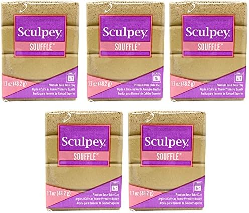 Sculpey Clay Sculping Sculping Compound Compound Bake Clay Souffle Latte Brown-ótimo para projetos