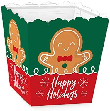 Big Dot Of Happiness Gingerbread Christmas - Party Mini Favor Caixas - Gingerbread Man Holiday Party Tratar caixas
