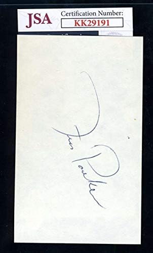 FESS Parker JSA CoA assinado 3x5 Índice Card Davey Crockett Autograph