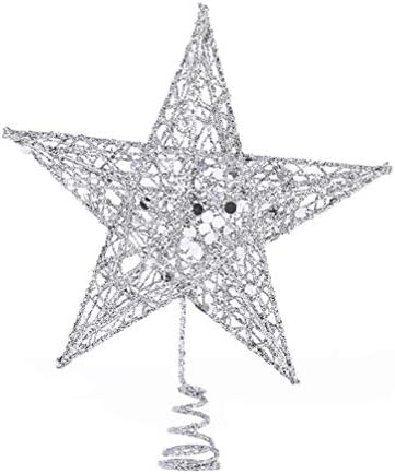 Besportble Decoração de Natal Toppers de árvore de Natal estrelado Ornamentos de decoração para casa de glitter externo em casa, 3pcs, decorações de Natal