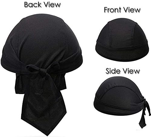 Sorto de suor de suor Wicking Cap Hat Hat Skull Cap Pirate Hat Bandana Head Wrap para homens e mulheres