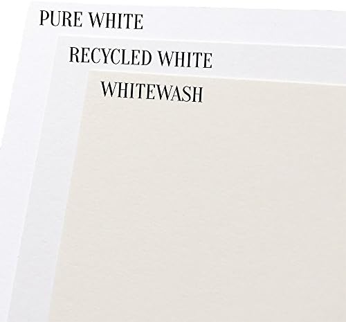 Papel de cartolina reciclada branca reciclada reciclada - 8,5 x 11 polegadas premium 100 lb. Capa - 25 folhas do armazém de cartolina