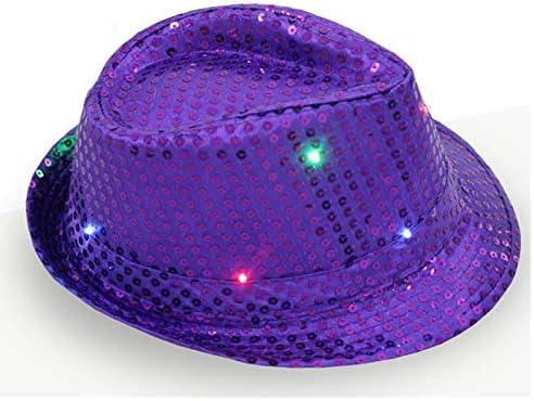 Vestir dança unissex lumin colorida led chapéu de festa de lantejoulas de lantejoulas de beisebol chapéus de algodão