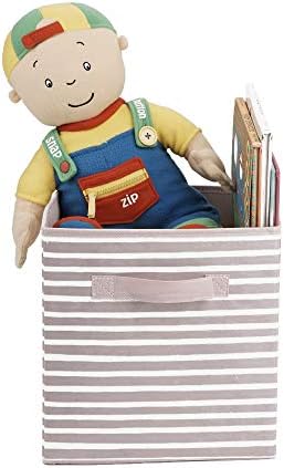 Mente Reader Stripebin-Pnk Design, cesta dobrável com alças, armazenamento decorativo, lixeira do organizador do cubo, banheiro, quarto, brinquedos infantis, rosa, tamanho, 1 pacote