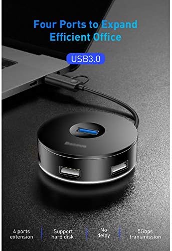 Slsfjlkj USB Hub & USB C Hub para Multi USB3.0 USB 3.0 Splitter para MacBook Pro Air Laption 4 Port 4 Porta Múltipla