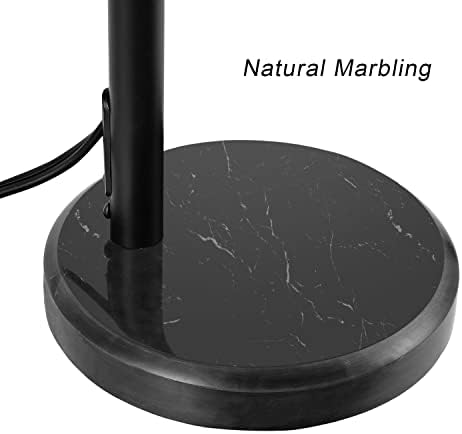 Lâmpada de mesa de metal preto wingbo, lâmpada de mesa de mesa de cabeceira de cabeceira industrial com a cabeça
