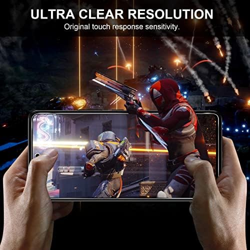 Protetor de tela de vidro de pacote Hoimzx 2 compatível com o Samsung Galaxy A53 5G com protetor de lente de câmera de 2 pacote, anti-finger impressões anti-riscas ultra transparentes 9h de dureza temperada vidro temperado