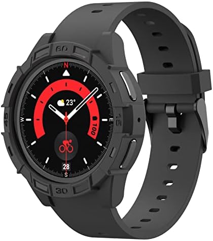 [2 pacote] Caso de proteção compatível com Samsung Galaxy Watch 5 Pro 45mm Acessórios de relógio inteligente TOP SOFT TPU Tampa de proteção resistente à capa protetora Galaxy Relógio Protetor