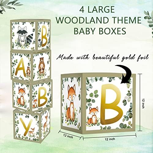 Yara Woodland Baby Boxes e Oh Baby Sage Green Paper Placas, Copas e Navios do pacote!