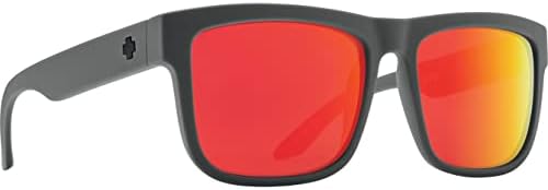 Óculos de sol da discórdia óptica de espião fosco cinza escuro com lente polarizada de espelho de espectros vermelhos + caixa