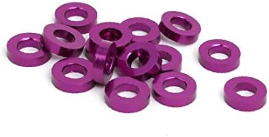 X-Dree 15pcs de 1,5 mm de espessura M3 liga de alumínio Fende_r parafuso Purple (15pcs 1,5 mm EspeSor