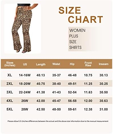 Tiyomi plus size leggings femininos calças curtas/de comprimento completo Leggings de cintura alta de altas altas leopardo/corante/camói xl-5xl
