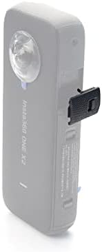 Mookeenona ABS Capa da câmera da bateria da capa lateral da caixa do mouse shell USB Charging Port Tampa lateral para Insta360 One X2 Câmera Acessório