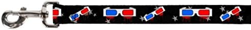 Coleira de estimação de fivela - óculos 3D pingando com estrelas - 4 pés de comprimento - 1 de largura