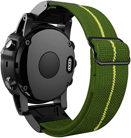 ANZOAT 26mm de liberação rápida de nylon alcaça elástica da faixa de vigilância para Garmin Fenix ​​6x 6 Pro Fenix ​​5x 5 mais 3HR tactix delta mk2 smart watch