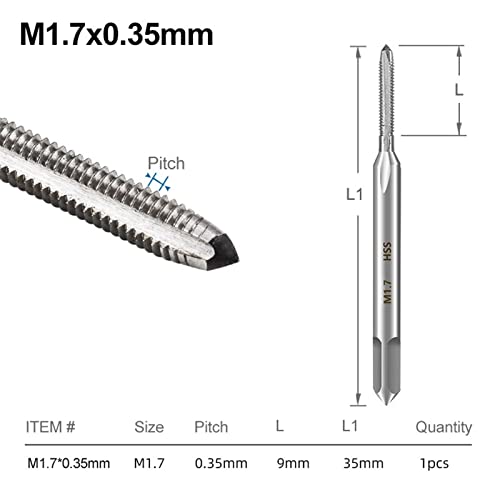 Parafuso métrico Torneira M1-3.5 Frea da máquina Torne a broca de broca 6542 Plugue reto Torneira Tap Metal