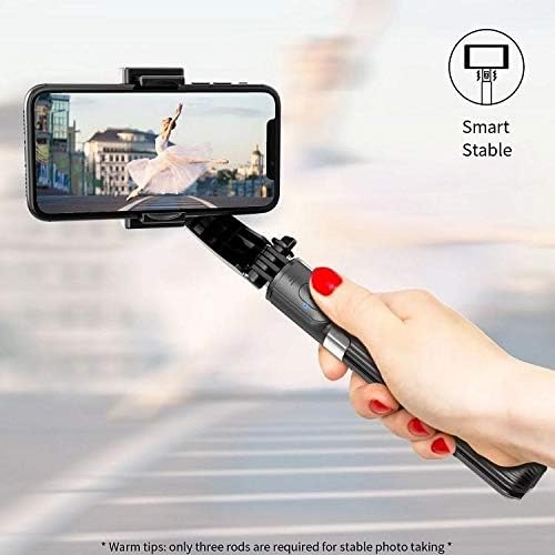 Stand e montagem de ondas de caixa compatíveis com Huawei Nova 8 SE - Selfiepod Gimbal, Selfie Stick Extendeável Vídeo Estabilizador Gimbal para Huawei Nova 8 Se - Jet Black