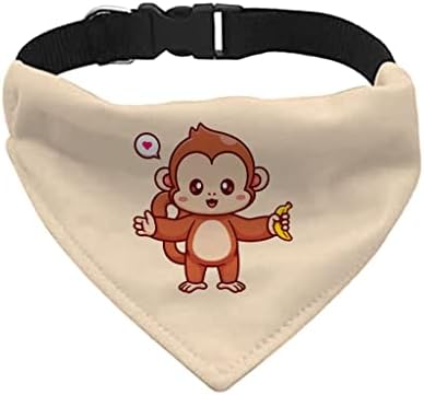 Adorável colarinho de cotonete para macacos - colar de lenço com estampa de animal - Bandana fofa de cachorro
