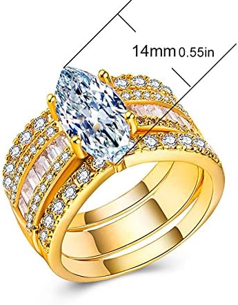 2023 New Ring Jewelry Inclaid Gift Three-in-One Ladies Ladies Rhinestones Luxury Ring Rings de 3 peças