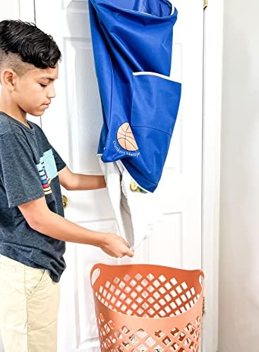 Sobre a porta, cesto de lavanderia para o quarto de lavanderia de basquete - cesto de lavanderia infantil