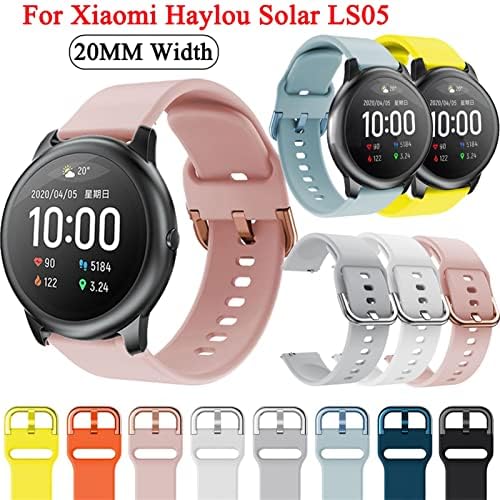 Acessórios de pulseira FNDWJ Band de 22 mm para Xiaomi Haylou solar LS05 Smart Watch Watch Soft Silicone