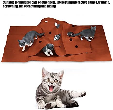 Pet Brincing Mat, Atividade Cat Tap Mat, Cat Dog Breathable Atividade interativa Pad resistente a mordida Pet Tapete de estimação tapete
