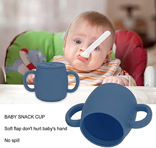 Copo de palha de bebê, xícara de treinamento de silicone com palha e tampa da xícara, por 6 meses acima, 280 ml
