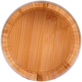 Tigela de fio de madeira baijac tigela de madeira feita de madeira com tampa de madeira tigela de madeira