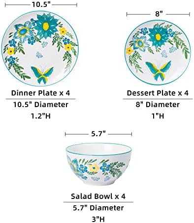 Kingsbull Home Dinnerware Conjunta Placas e tigelas Conjunto de placas Conjunto de placas Dintarwarware