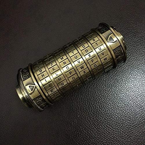 Zamtac mini cilindro Lockbox da Vinci Código Alfabeto Lock Cryptex Valentine Gift Boxs -